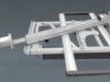 Robland Z500 M white 3D model render showing the machine frame and mechanical components