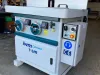 IWM Soukup T-Sm tilting spindle moulder with control panel, emergency stop, and CE marking, in a workshop