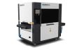 Baromak Luna 1000 Pro industrial machine with control panel, emergency stop button, conveyor feed, and blue spiral cables