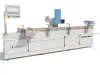 Full-length view of the Soukup Versa Max machining centre with MDF worktable, four pneumatic clamps, lateral drilling unit and safety barrier
