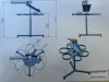 IWM Soukup technical drawing of a six bag carousel unit with top loading, showing front, side, top, and 3D views with dimensions.
