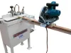 Dan-List PME 100 Endscribe Machine with circular saw attachment and timber length guide rail on white background