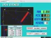 Retro computer interface for Open Stringer stair design software showing run, rise, width and riser measurements