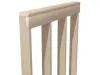 Close-up render of a pale wood-effect fence panel section with vertical slats and a flat top rail