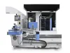 Soukup Wizard 3S CNC window machine with open enclosure, CNC control panel, blue components, extraction ducting and cable chain track
